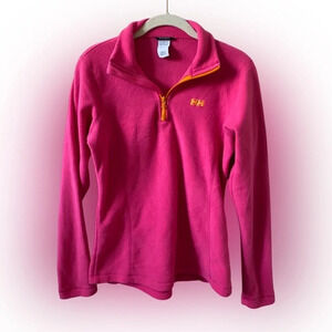 Hot Pink Helly Hansen 1/4  Zip Warm Fleece Sweater Barbiecore Size M